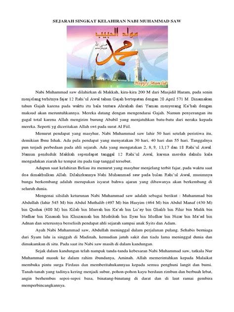 Sejarah Lahirnya Nabi Muhammad Sejarah Kisah Nabi Muhammad Lengkap 2020