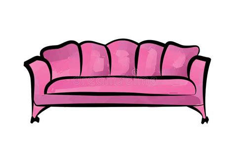 Pink Luxury Sofa Over White Background Furniture Interior Couch