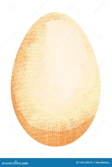 Orange Watercolor Easter Egg Stock Illustration Illustration Of