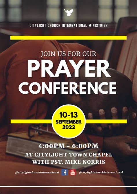 Prayer Conference Flyer Template Postermywall