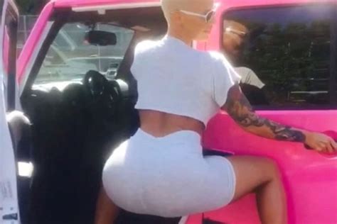 Watch Amber Rose Twerk In Slow Motion From The Side Of A Pink Hummer In