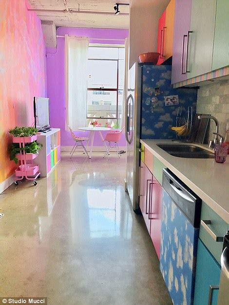 Cabinet boxes are much easier to install when drawers and doors are removed. Internet goes crazy for for rainbow-colored apartment ...