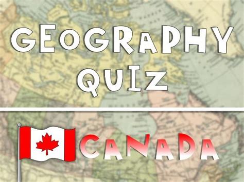 In the quiz, simply select one of the answer choices. Geography Quiz: Canada (General Knowledge) | Teaching ...