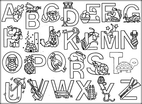 Animal Alphabet Coloring Pages Free At