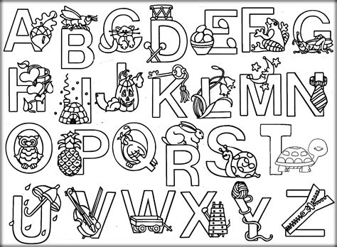 Animal Alphabet Coloring Pages Free at GetColorings.com | Free