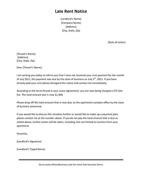 Tenant Notice Letter Template Images And Photos Finder