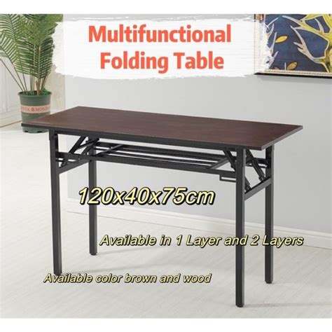 Table Cm Big Size Single And Double Layers Folding Foldable Table