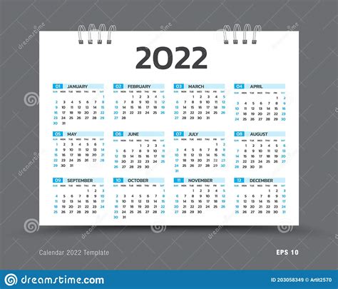 Calendar 2022 Template Layout 12 Months Yearly Calendar Set In 2022