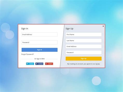 Login And Registration Form Free Psd Design Is A Clean And Modern Form