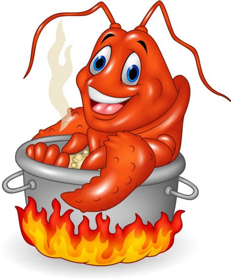 Funny Lobster Cartoon Illustrations Royalty Free Vector Graphics