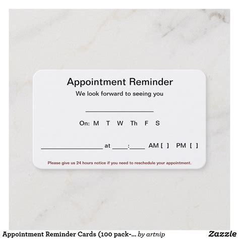 Appointment Reminder Cards Appointment Reminder Template Marble Riset