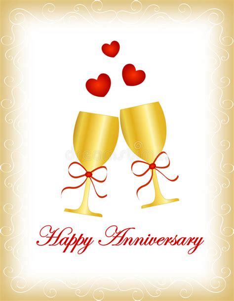 Congratulazioni per questo vostro anniversario di matrimonio! Anniversario felice illustrazione di stock. Illustrazione ...