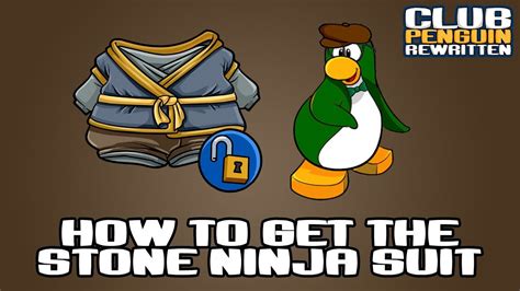 Club Penguin Rewritten How To Get The Stone Ninja Suit Youtube