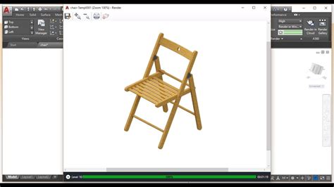 Autocad Autodesk 3d Modeling Chair Youtube
