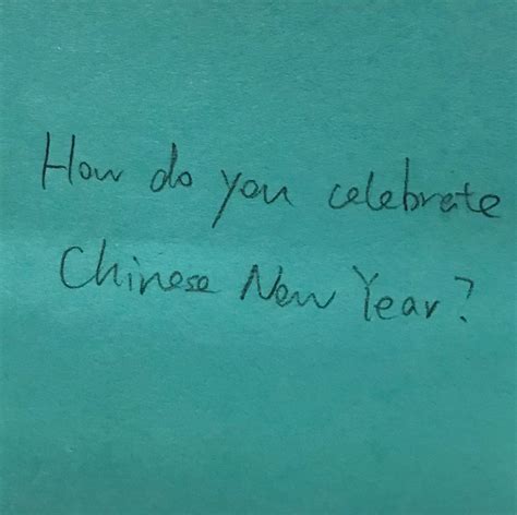 How Do You Celebrate Chinese New Year The Answer Wall