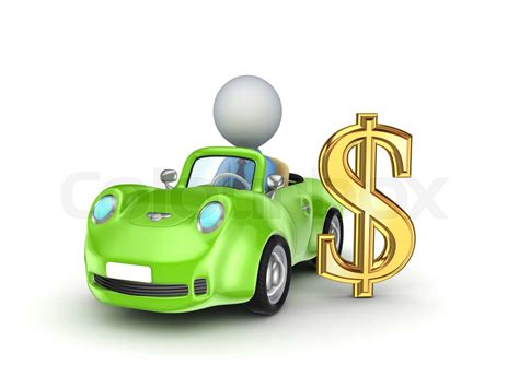 Small Car And Golden Dollar Sign Stock Image Colourbox