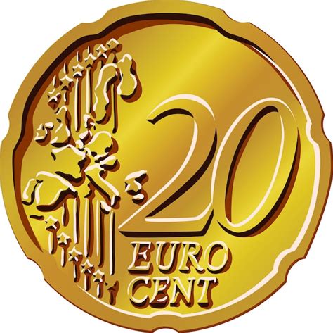 Premium Vector Gold Coin Euro Cents Money Isolated On The White