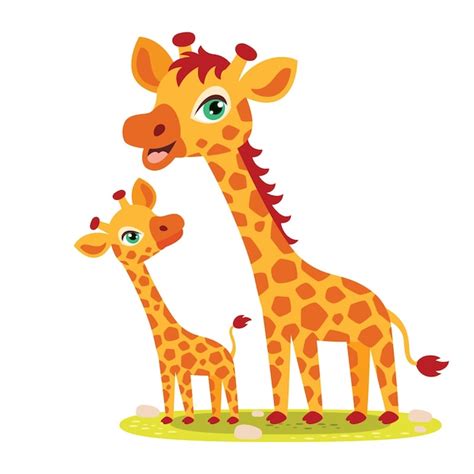 Premium Vector Cartoon Illustration Of Cute Giraffes