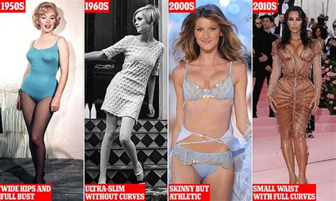 How The Perfect Body Has Changed Throughout The Decades Daily Mail