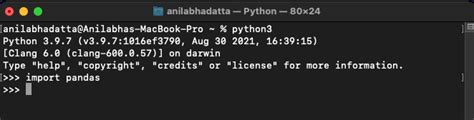 Cómo instalar Python Pandas en MacOS Acervo Lima