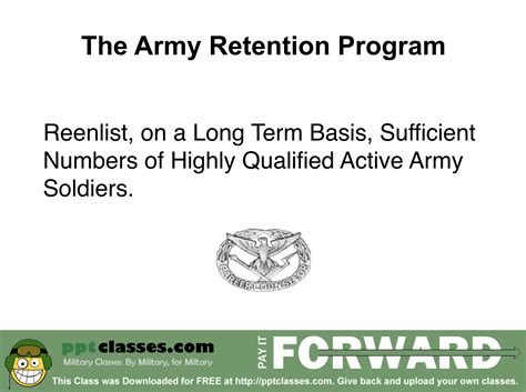 Army Retention Program Powerpoint Ranger Pre Made Military Ppt Classes