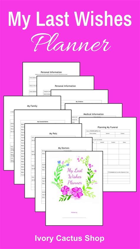 Printable Last Wishes Template Printable Word Searches
