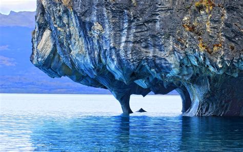 Nature Landscape Lake Cave Rock Mountain Patagonia Chile