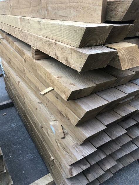 Wooden Planks Wood Timber Posts 5x3 New Treated In Burscough