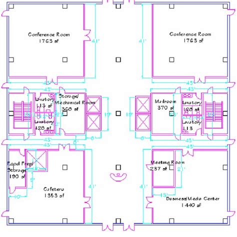 3a Architectural Ground Floor Plan For Typical Highrise Office