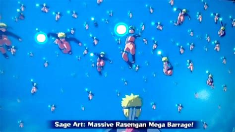 Naruto Uses Sage Art Massive Rasengan Mega Barrage Youtube