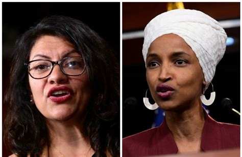 Us Rep Rashida Tlaib D Mi And Us Rep Ilhan Omar D Mn