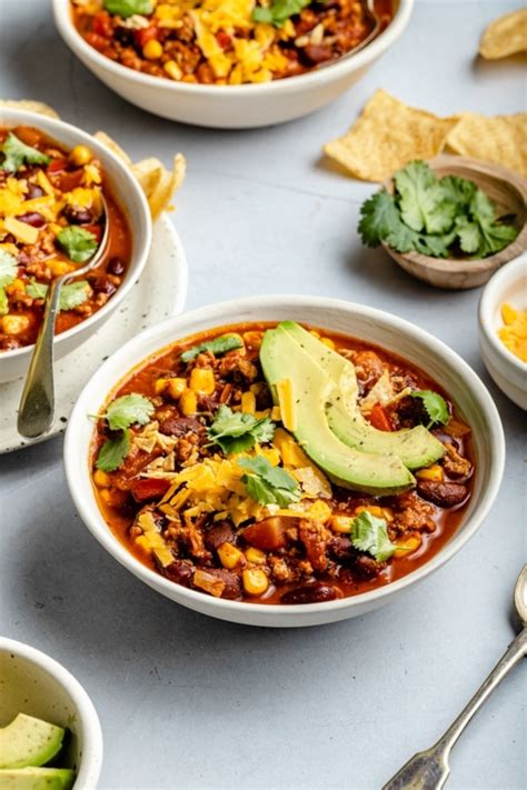 The Best Healthy Turkey Chili You Ll Ever Eat Ambitious Kitchen