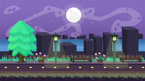 City 2d Game Vector Background By Marwamj