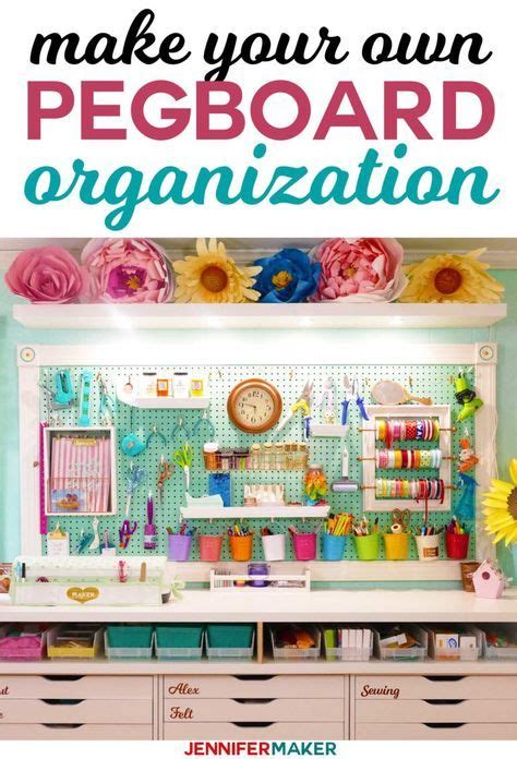 Large Framed Pegboard To Organize Your Craft Room Pegboard Craft Room