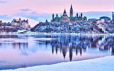 ダウンロード画像 パーラメントヒル 冬。 カナダの都市 都市の景観 オタワ カナダ 北米 Hdr 画面の解像度