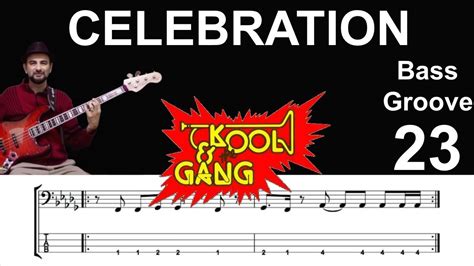 Celebration Kool And The Gang How To Play Bass Groove Cover With Score