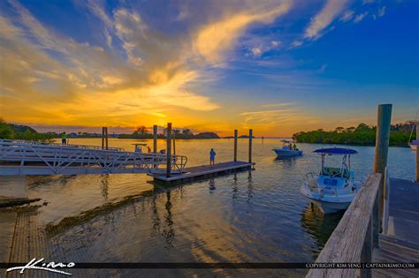 Anclote River Park Public Boat Ramp Sunset Holiday Florida Pasco Hdr