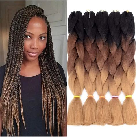 Smart Braid Hair Kanekalon Synthetic Ombre Hair Braiding Extensions