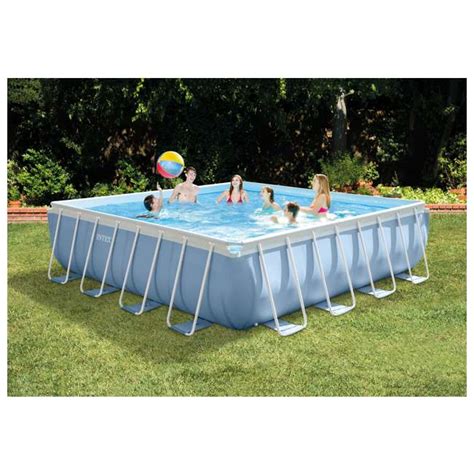 Intex 16 Feet X 16 Feet X 48 Inches Prism Frame Square Pool Set 28765eh