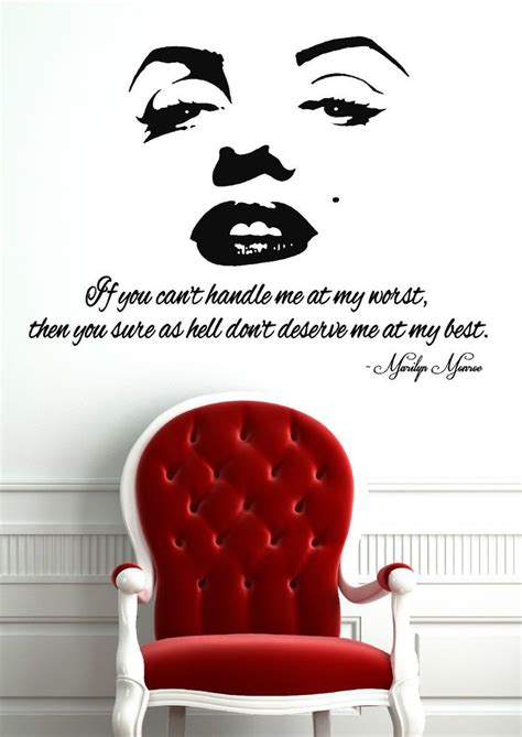 Marilyn Monroe Quote If You Cant Handle Me Vinyl Wall Decal Sticker Decor Vinyl Wall Art