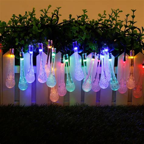 20/30LEDs Garden Dreamy Fairy Lights Solar String Lights ,Water Droplet String Lights Outdoor ...