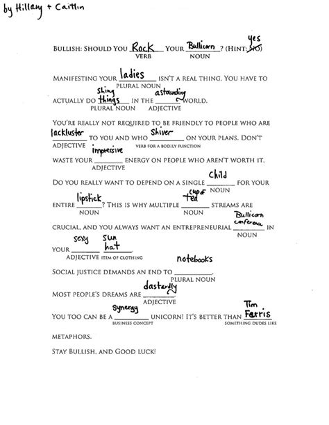 Best Of Bullish Mad Libs Laptrinhx