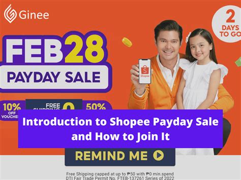 Introduction To Shopee Payday Sale And How To Join It Ginee