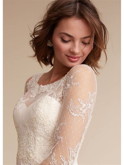 gorgeous lace and satin scoop neckline sheath wedding dresses with beaded lace appliques wedding