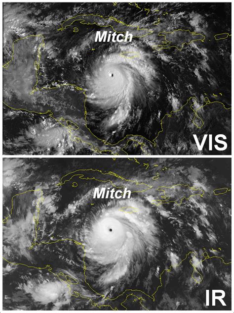 Figure C4 Visible Top And Infrared Bottom Satellite Images Of
