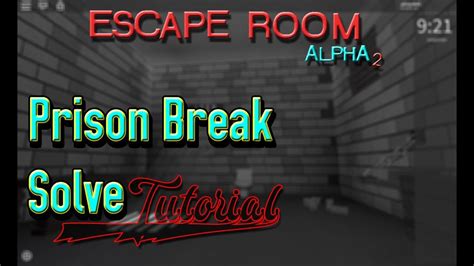How To Escape Prison Break On Escape Room Roblox Escape Room Solve