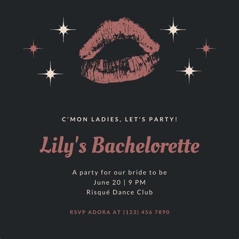 Customize 94 Bachelorette Party Invitation Templates Online Canva