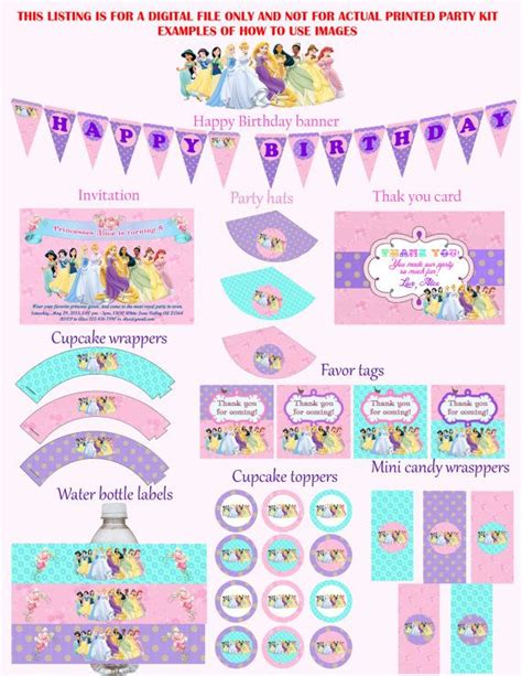 Free Disney Princess Party Printables Kidsworksheetfun