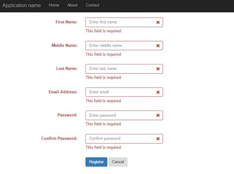 ASP NET MVC 5 Client Side Form Validation Using JQuery And Bootstrap