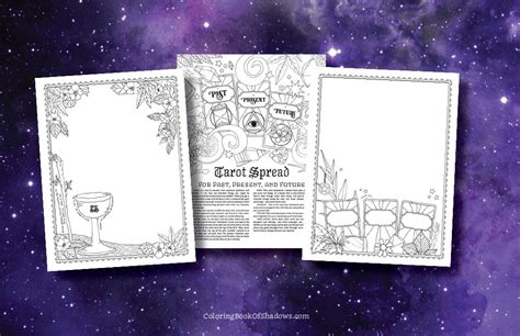 A full preview of coloring book of shadows: Witch Life - Coloring Book of Shadows
